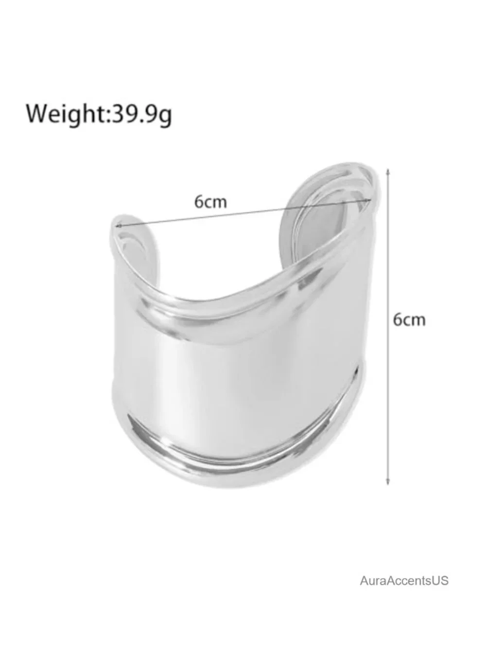 Chunky Silver Cuff Bracelet Women Adjustable Wide Bicep Wrist Punk Open Bangle
